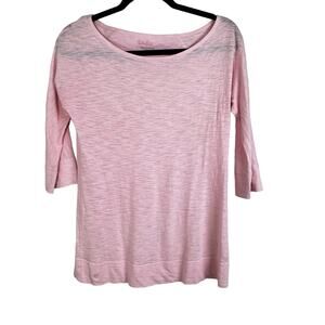Lilly Pulitzer Pink 3/4 Sleeve Pima Cotton Shirt Size XS Preppy Minimalist